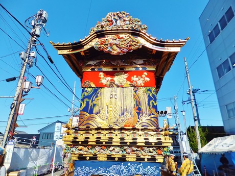 4・上町屋台後部・鯉の滝上り