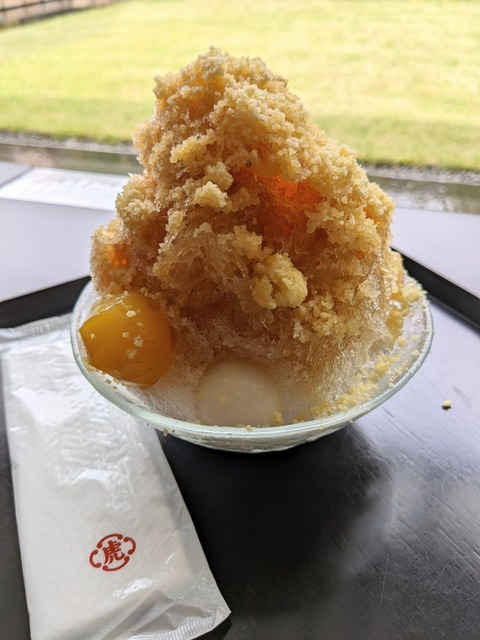 御所西【虎屋菓寮】で今年最後の「かき氷」を食べてきた