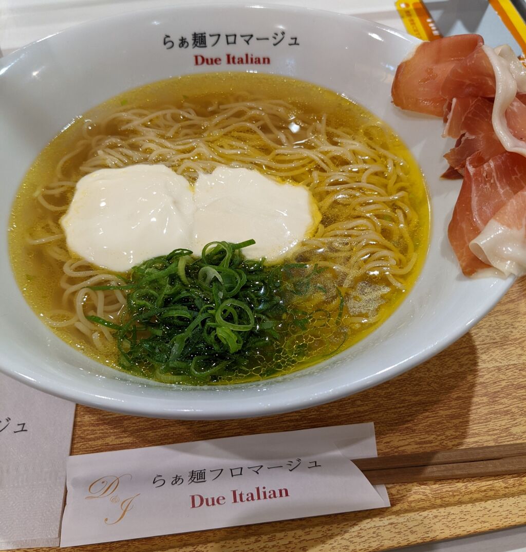 イオンモール京都の新店舗 らぁ麺フロマージュdue Italian に行ってきた 京都目線 Fwf彡