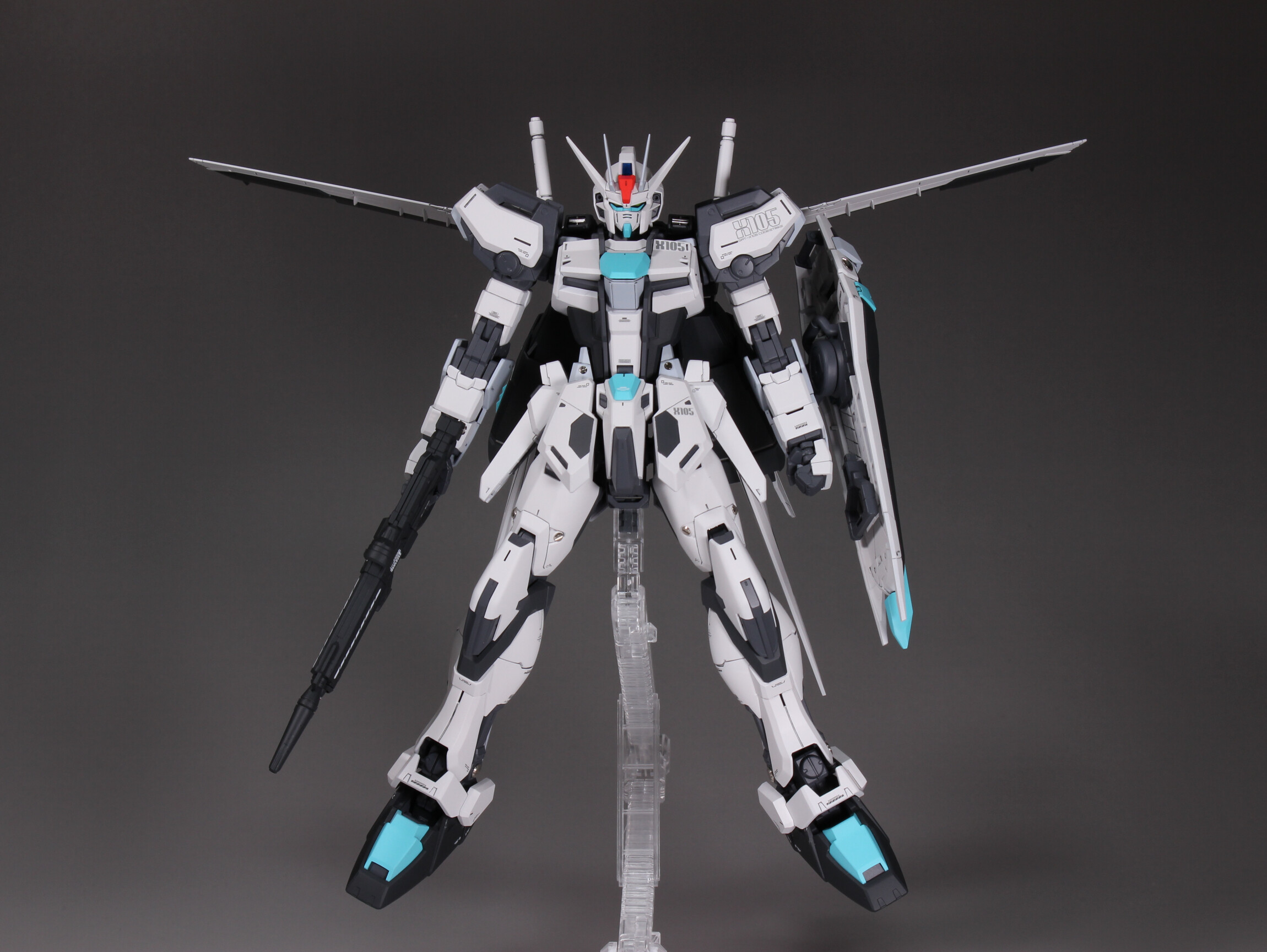 全塗装MG 1/100 エールストライクガンダム Ver.RM制作 PHASE-4