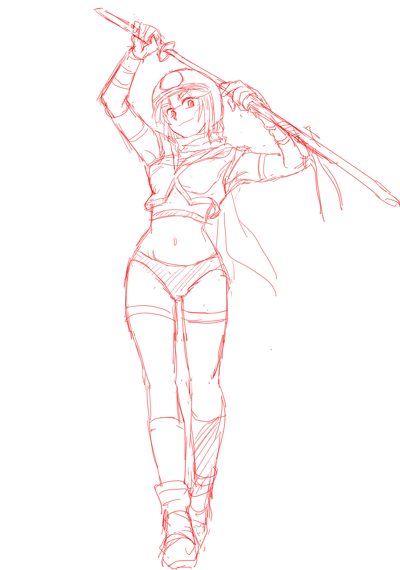 ※のじゃ子抜刀・下絵+1