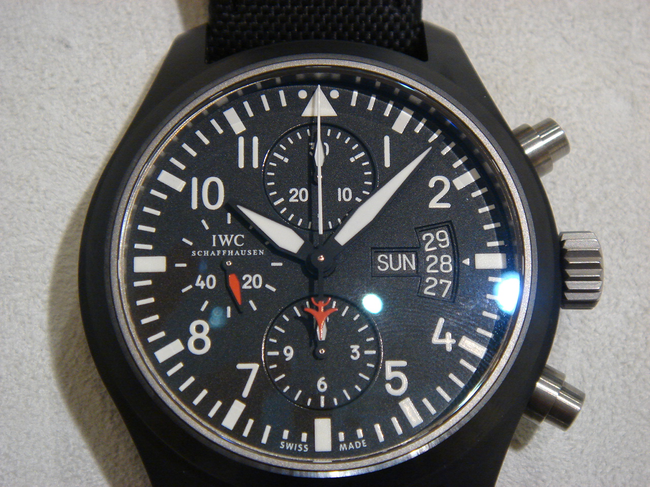 HF-AGE京都店素敵な時計のブログ:IWC パイロット・ウォッチ・クロノ・オートマティック “トップガン” - livedoor Blog（ブログ）