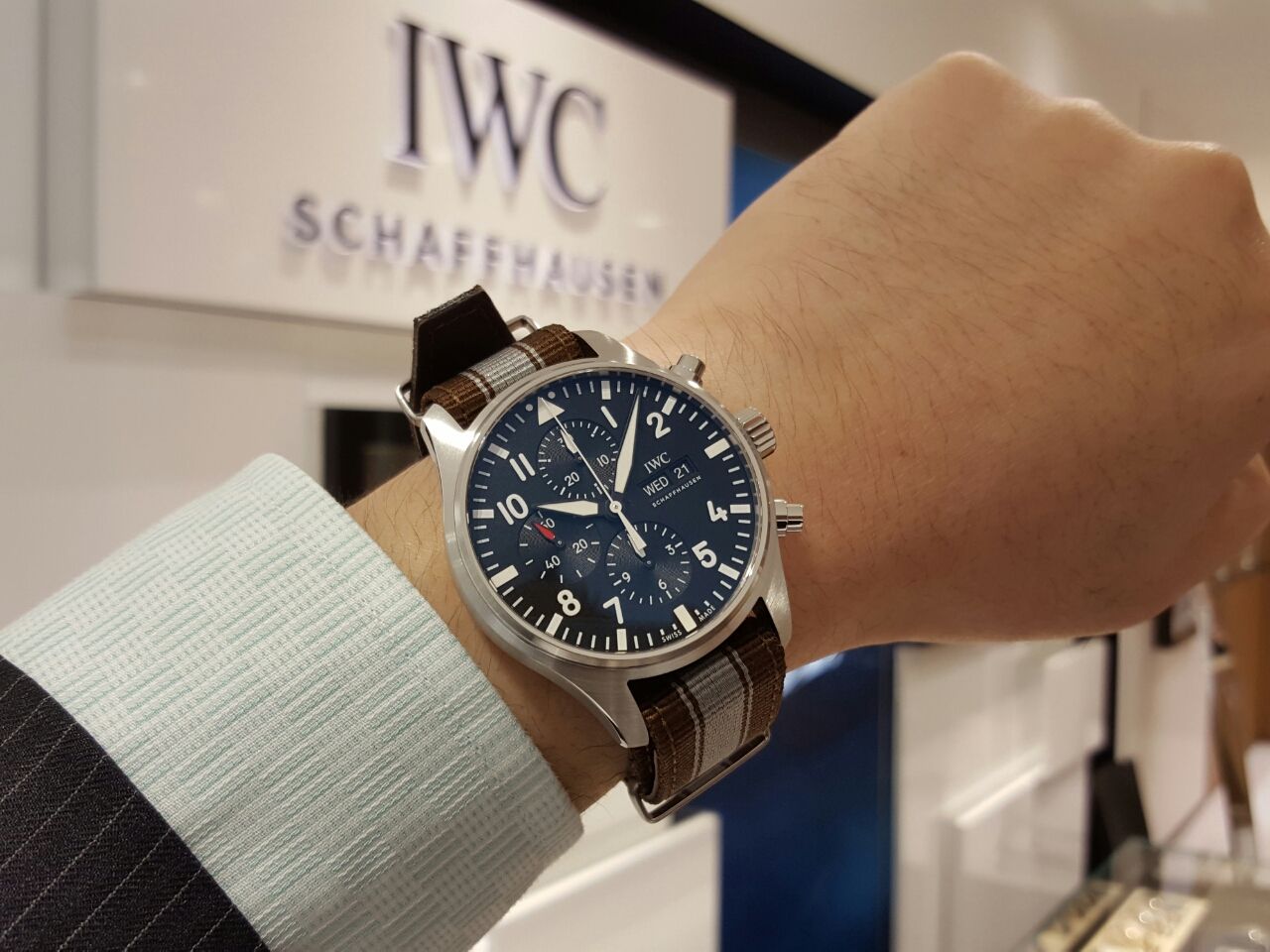 Iwc Natoストラップに付け替えオススメです 機械式腕時計専門店 Hf Age 仙台店のブログ