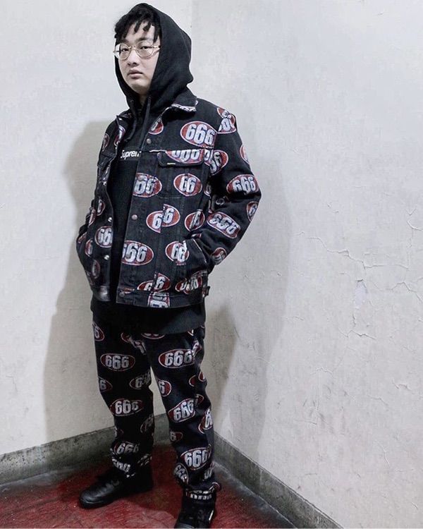 supreme 666 denim jacket