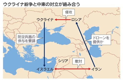 ukraineisraelrussiairanmap001