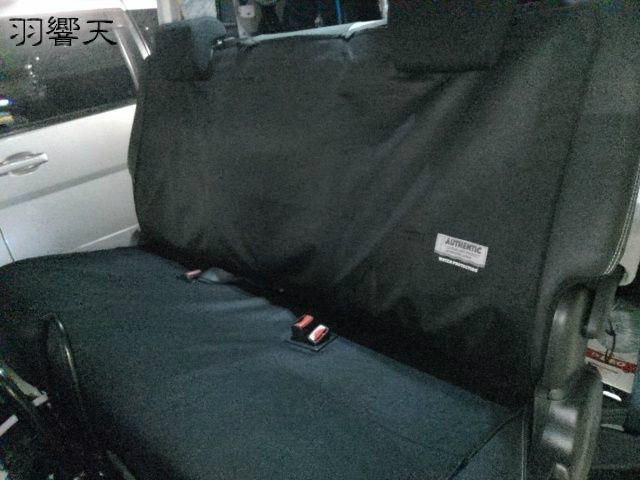 釣りに便利な車グッズ その リヤシートカバー シートベルトホール ハイエース フィッシング羽響天