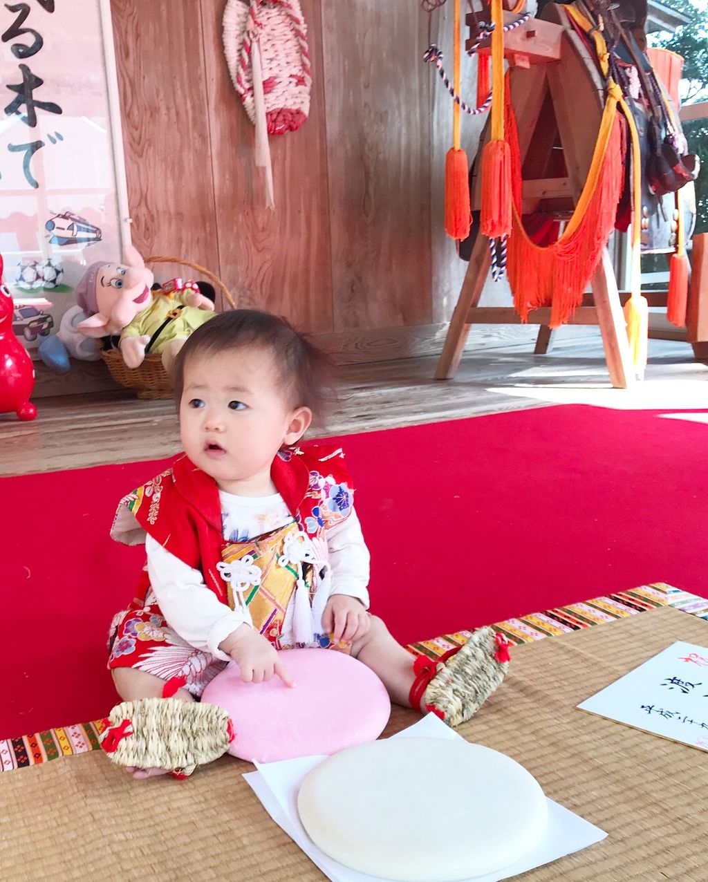 1歳の餅踏みをしに飯盛神社へ 日々の彩りと子育て日記