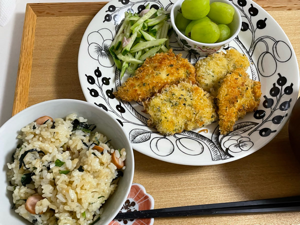 ささみフライ時短化◆ポパイライス美味！娘も爆食べ〜