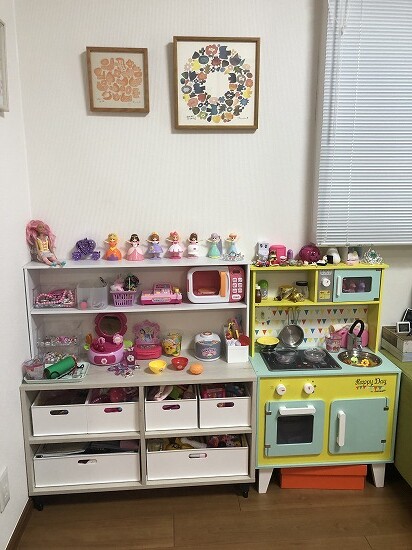 子供おもちゃ収納◆飾り遊び棚が増えた♪