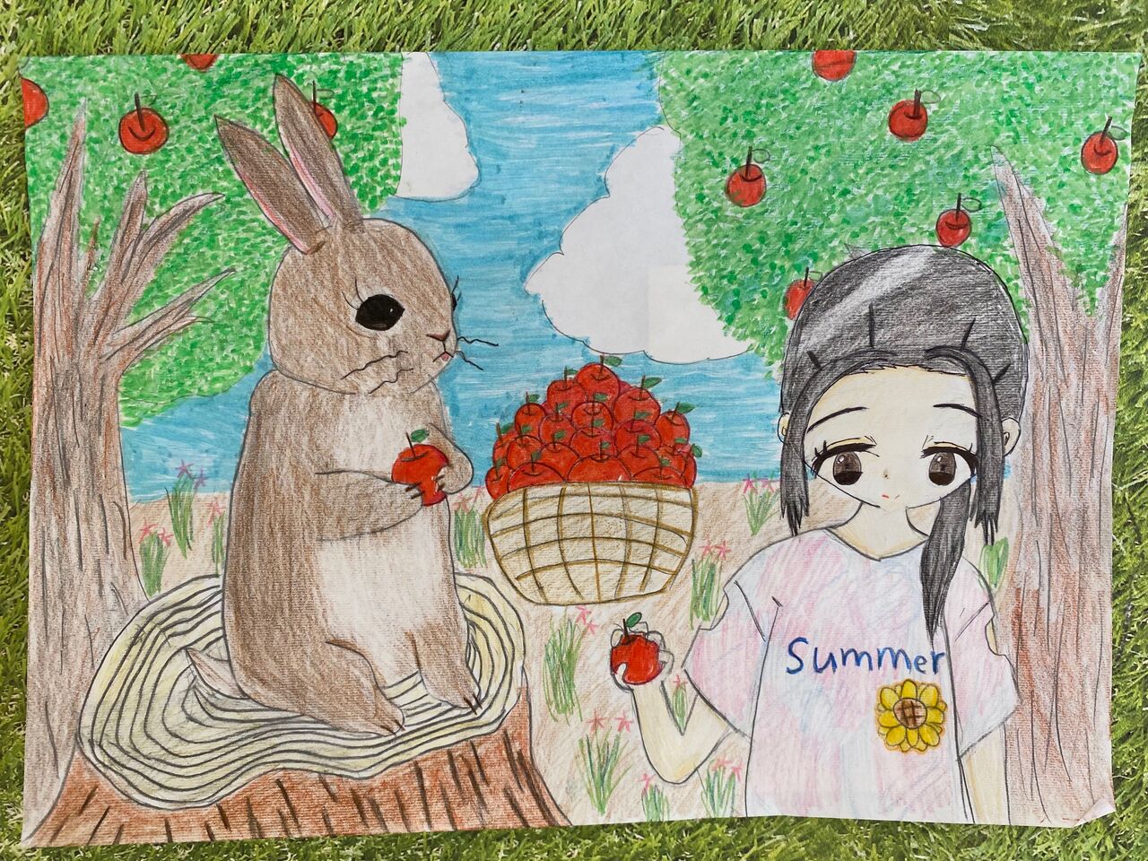 うさぎブログ うさぎのしっぽ公式ブログ 日々しっぽ 夏休み絵画コンテスト作品募集中