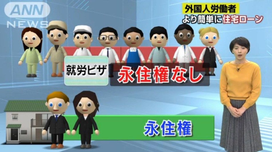 【テレビ朝日】”永住権のない”就労ビザで滞在する外国人に向けて住宅ローン提供開始