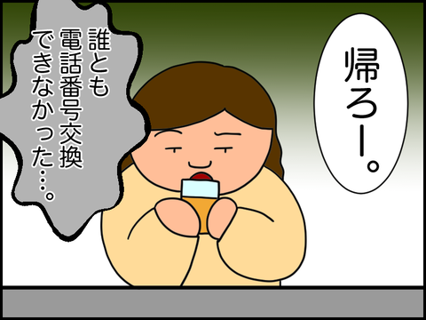 誰とも話せず…残念。