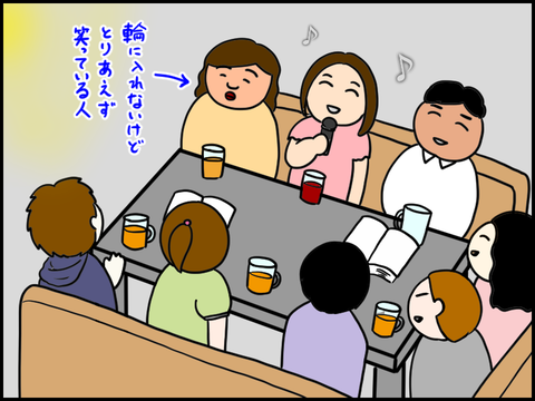 それぞれ話しているけど私はポツン…