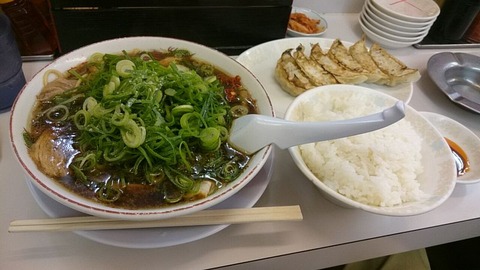 Cセット麺硬＋ネギ増し