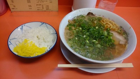 (大)硬麺+ライス(小)