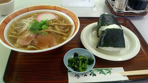 ささや 中華そば+おにぎりセット1