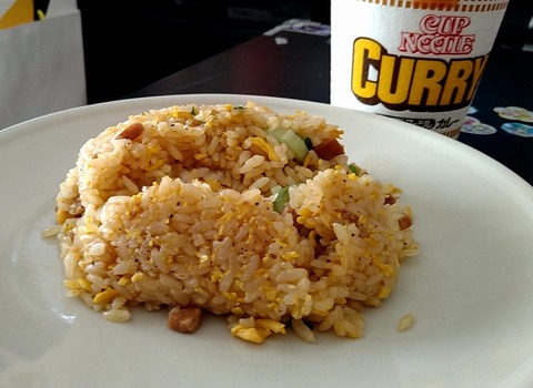 王将直火焼チャーハン+カレーヌードル