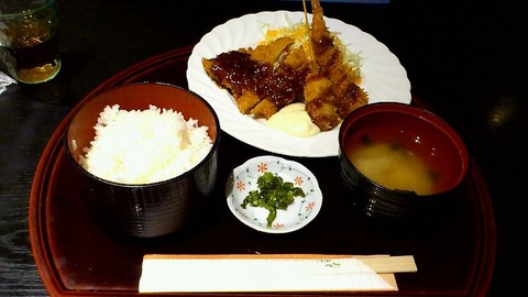 トンカツとエビフライ