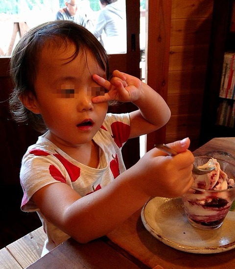 ブルーベリーソフトに喰らいつく姫②