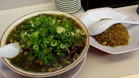 Aセット 麺硬めネギ多め