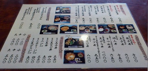 メニュー表