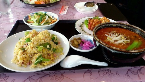 唐揚げセット(坦々麺)