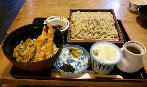 天丼 ぷらす そば②