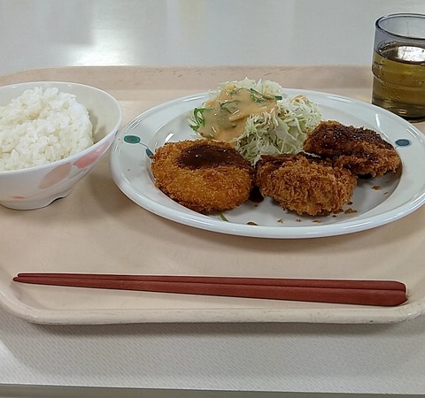 豚ヒレカツと海老クリームコロッケ