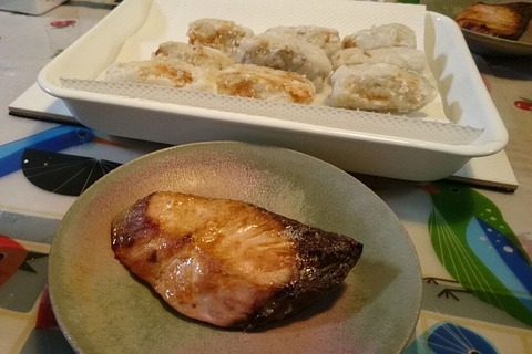 鰤塩焼と海老芋の唐揚げ