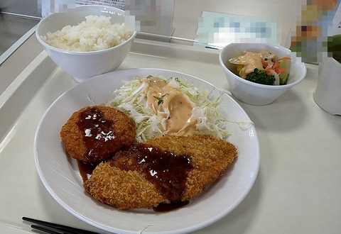 明太子クリームコロッケと白身魚フライ