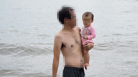 2日目の海も大泣き