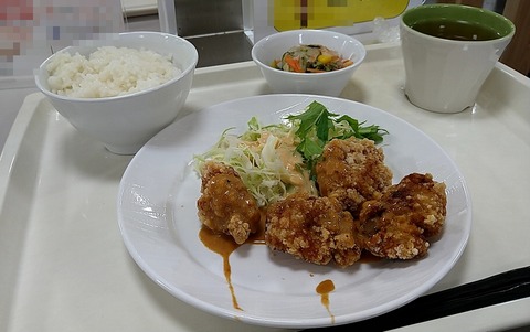 鶏竜田揚げ味噌マヨネーズソース