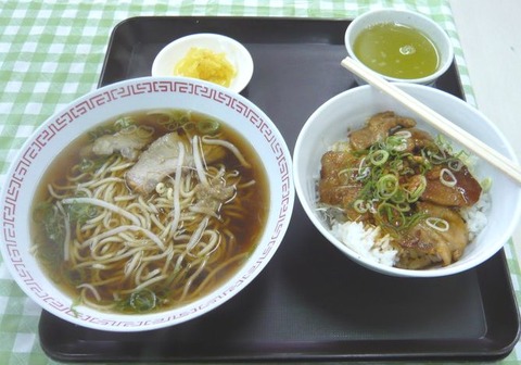 中華そば+豚丼