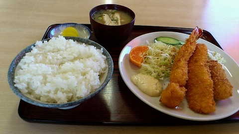 ミックスフライ定食1