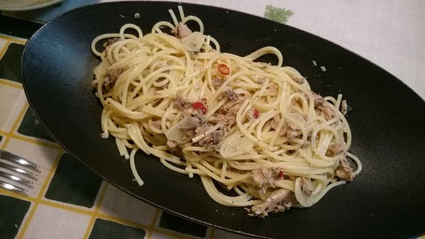 国産サヴァのレモンバジル風味のパスタ