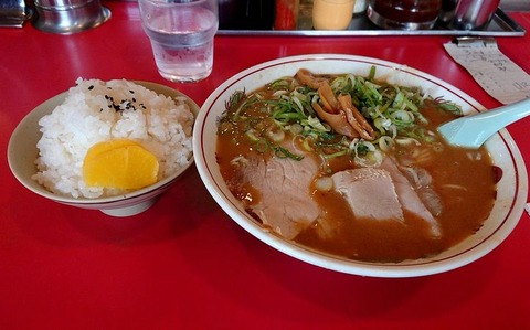 こってり(並)硬麺+ネギ多目+ニンニク+スープ大+ライス(小)