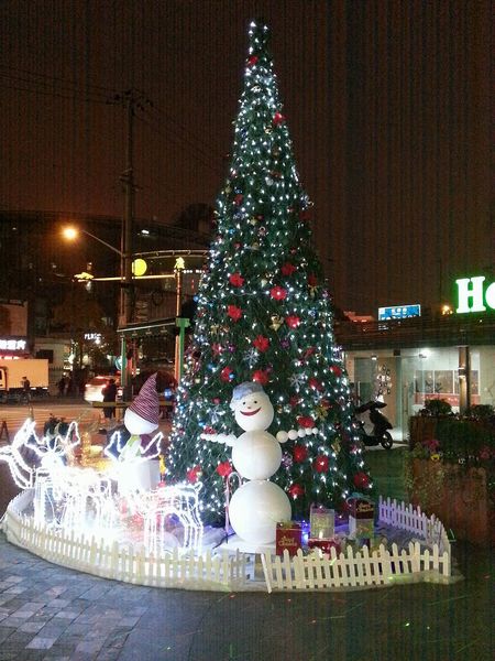 老外街のクリスマスツリー