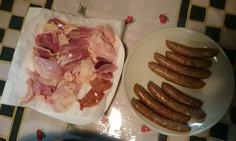 かしわ焼準備完了