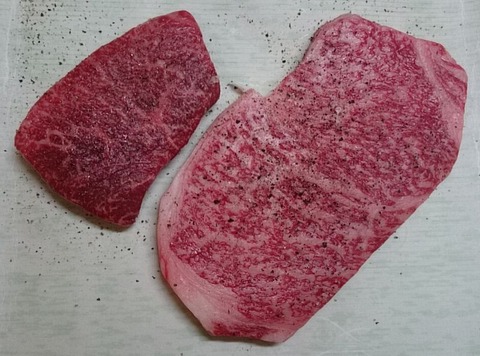 亀岡牛イチボステーキと亀岡牛サーロインステーキ③