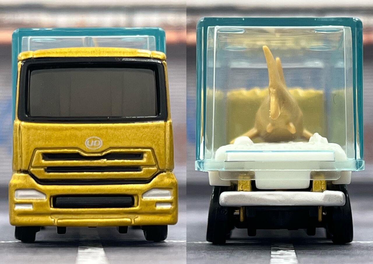 トミカ博2019 UD クオン 金色サメ運搬トラック 箱