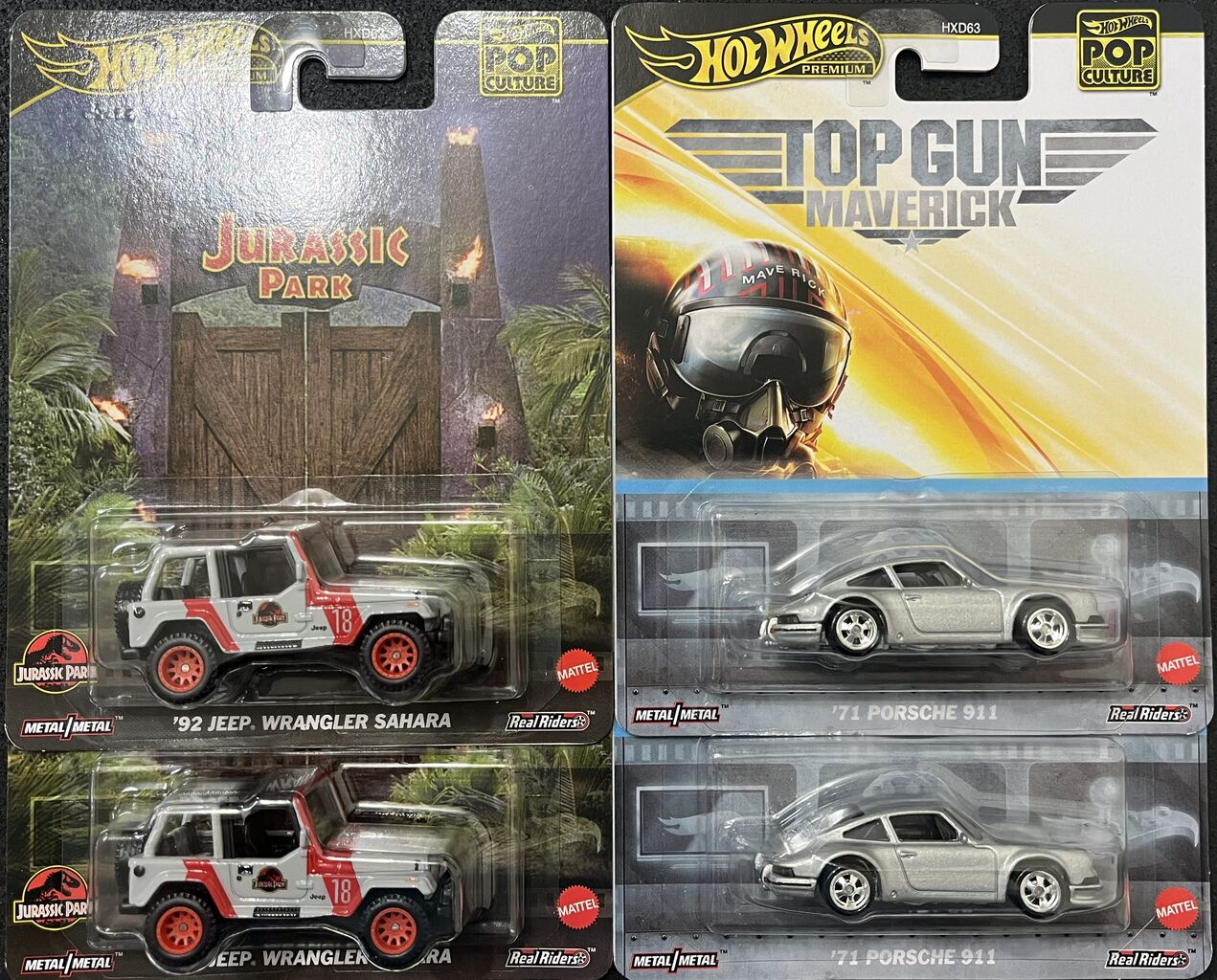 ホットウィール ポップカルチャー トップガン ポルシェ 911 6個セット 新品 ホットウィール カーカルチャー ハンマードロップ ポルシェ911