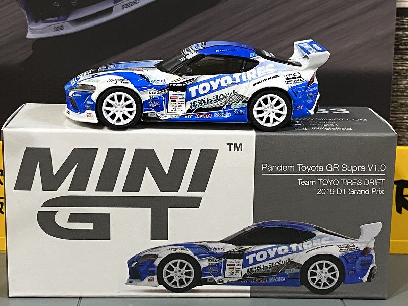MINI GT MGT00233-D1 Pandem Toyota GR Supra V1.0 Team TOYO