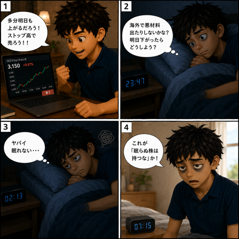 でいトレーダー物語（第6話）：眠らぬ株は持つな