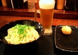 釜玉大と半熟玉子天