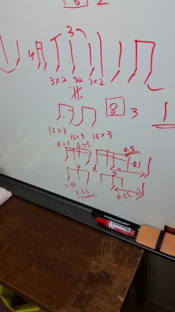 2拍3連と付点8分音符 2 8分音符 Room Hidex