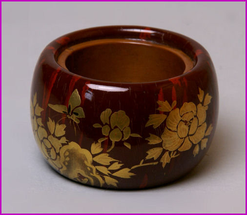 【美品】 木質火道具 雛火鉢(1) : 火道具と炭火文化 漆芸