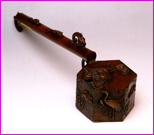 時代 香炉 矢立 銅製 金属火道具 矢立柄香炉(2) : 火道具と炭火文化