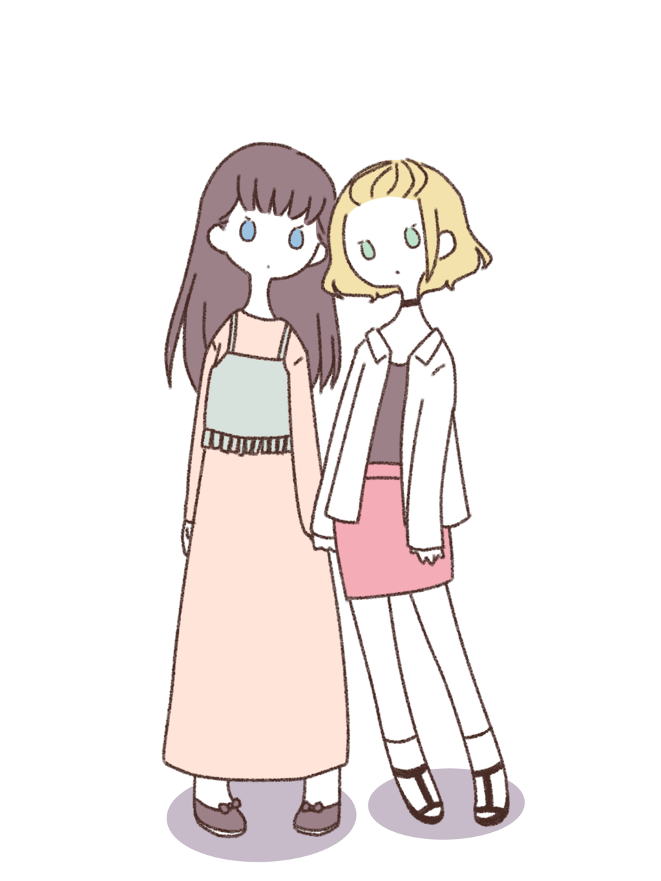 カットイラスト 若い女性のファッションイラスト イラストレーターひがにしんのブログ