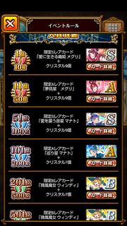 景品リスト天の川
