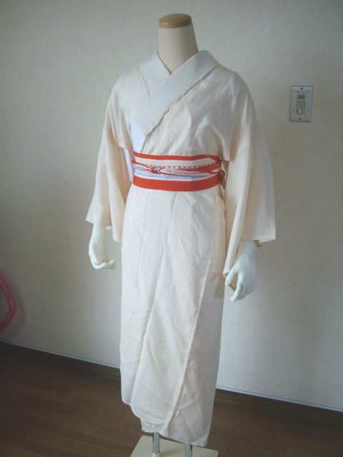 裄丈長め　70 長襦袢 絽　絹　夏物 長襦袢 絽 夏用 正絹 白 ろ Mサイズ Lサイズ sin3495i【追